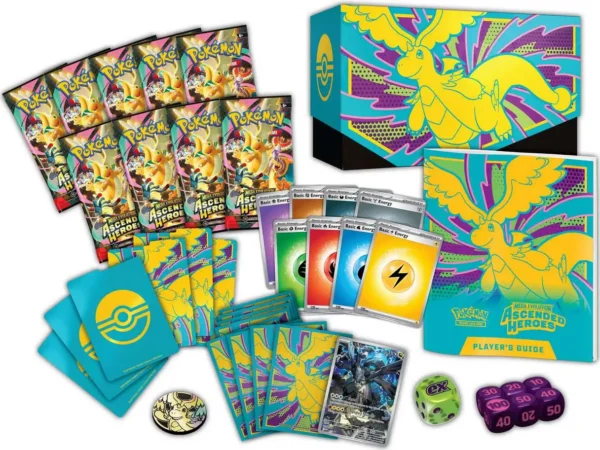 Pokemon Mega Evolution Ascended Heroes Mega Dragonite Elite Trainer Box [9 Booster Packs, 65 Card Sleeves & More]