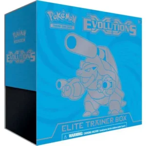 Pokemon XY Evolutions Mega Blastoise Elite Trainer Box [8 Booster Packs, 65 Card Sleeves, 45 Energy Cards & More, Damaged Package]