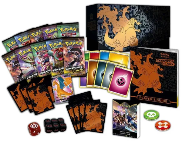 Pokemon Champion's Path Gigantamax Charizard Elite Trainer Box [10 Booster Packs, Promo Card, 65 Sleeves, 45 Energy Cards & More]