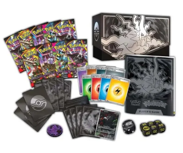 Pokemon Mega Evolution Pitch Black Elite Trainer Box [9 Booster Packs, Promo Card, 65 Card Sleeves & More]