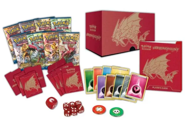 Pokemon XY BREAKpoint Mega Gyarados Elite Trainer Box [8 Booster Packs, 65 Card Sleeves, 45 Energy Cards & More]