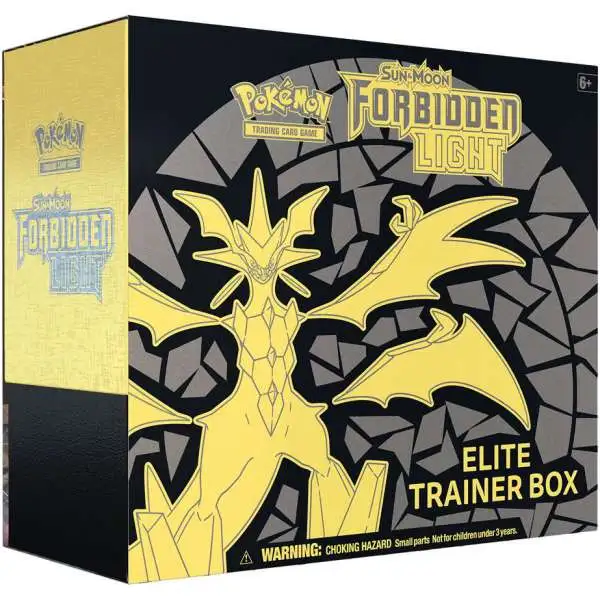 Pokemon Sun & Moon Forbidden Light Ultra Necrozma Elite Trainer Box [8 Booster Packs, 65 Card Sleeves, 45 Energy Cards & More]