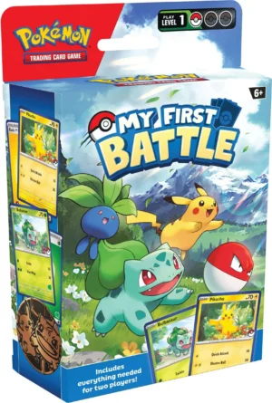 Pokemon My First Battle Bulbasaur, Oddish & Pikachu Mini Starter Deck Set [2x Mini 17-Card Decks, 2 Playmats, Coin & More]